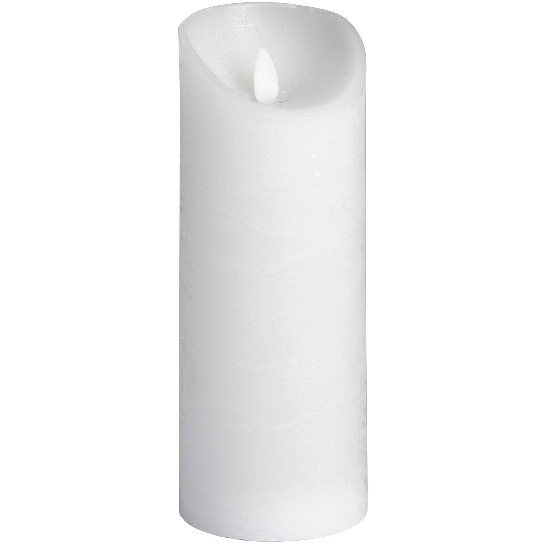 Luxe Collection 3 x 8 White Flickering Flame LED Wax Candle Hill Interiors 