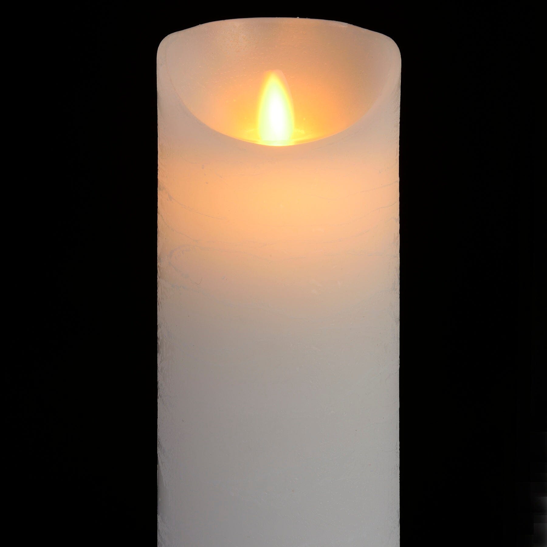 Luxe Collection 3 x 8 White Flickering Flame LED Wax Candle Hill Interiors 