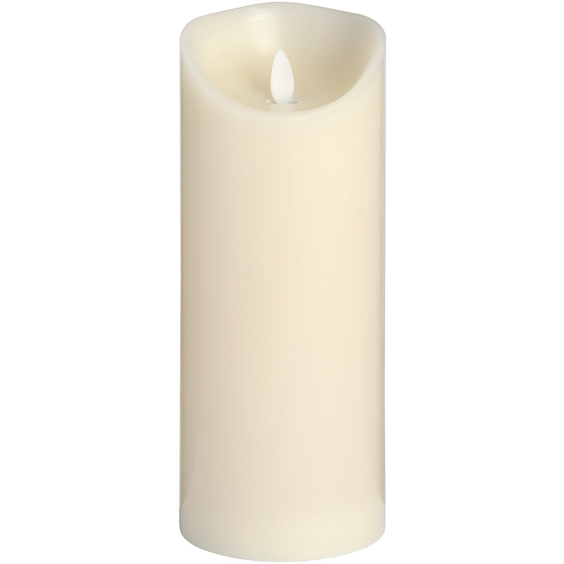 Luxe Collection 3.5 x9 Cream Flickering Flame LED Wax Candle Hill Interiors 