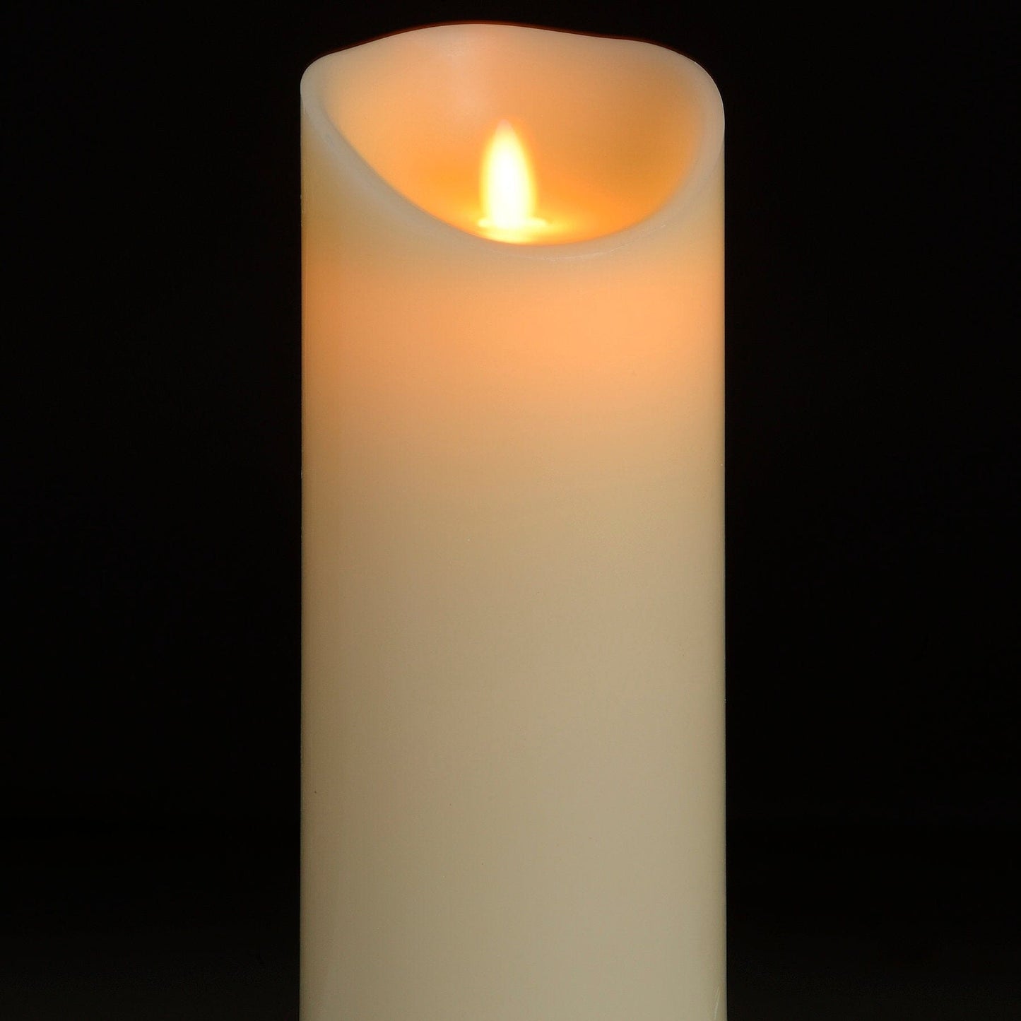 Luxe Collection 3.5 x9 Cream Flickering Flame LED Wax Candle Hill Interiors 