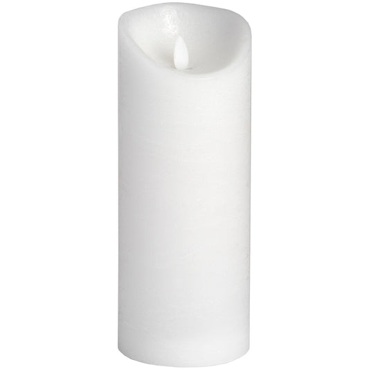 Luxe Collection 3.5 x9 White Flickering Flame LED Wax Candle Hill Interiors 