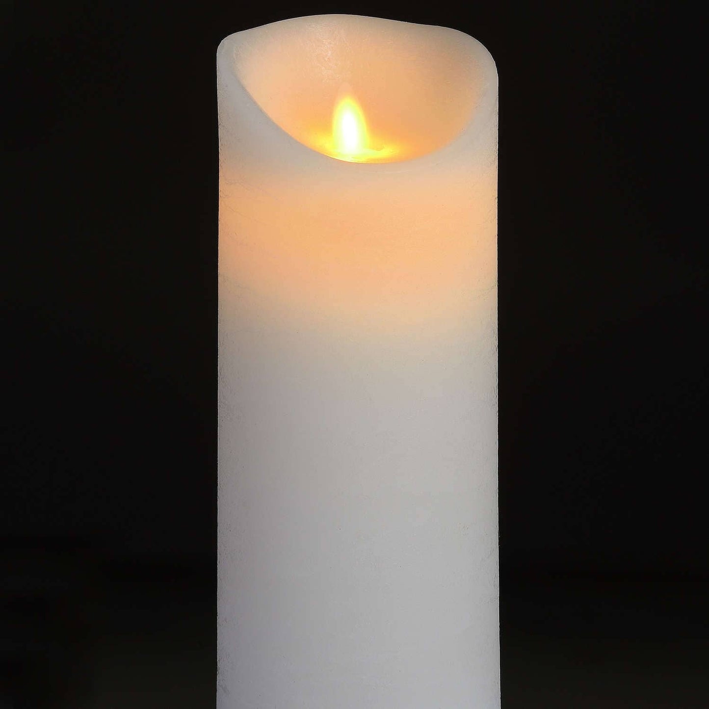 Luxe Collection 3.5 x9 White Flickering Flame LED Wax Candle Hill Interiors 