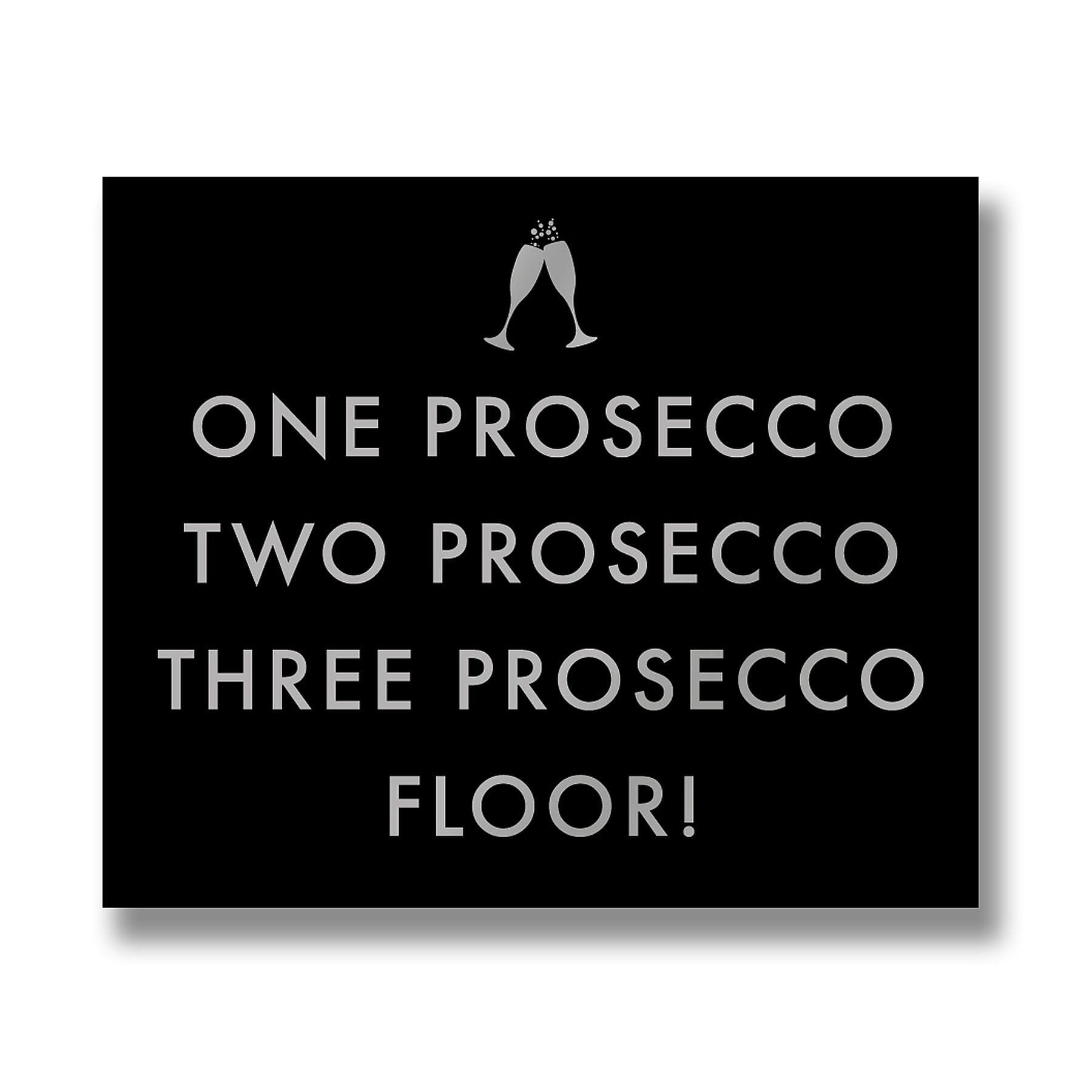 One Prosecco Metallic Detail Plaque Hill Interiors 