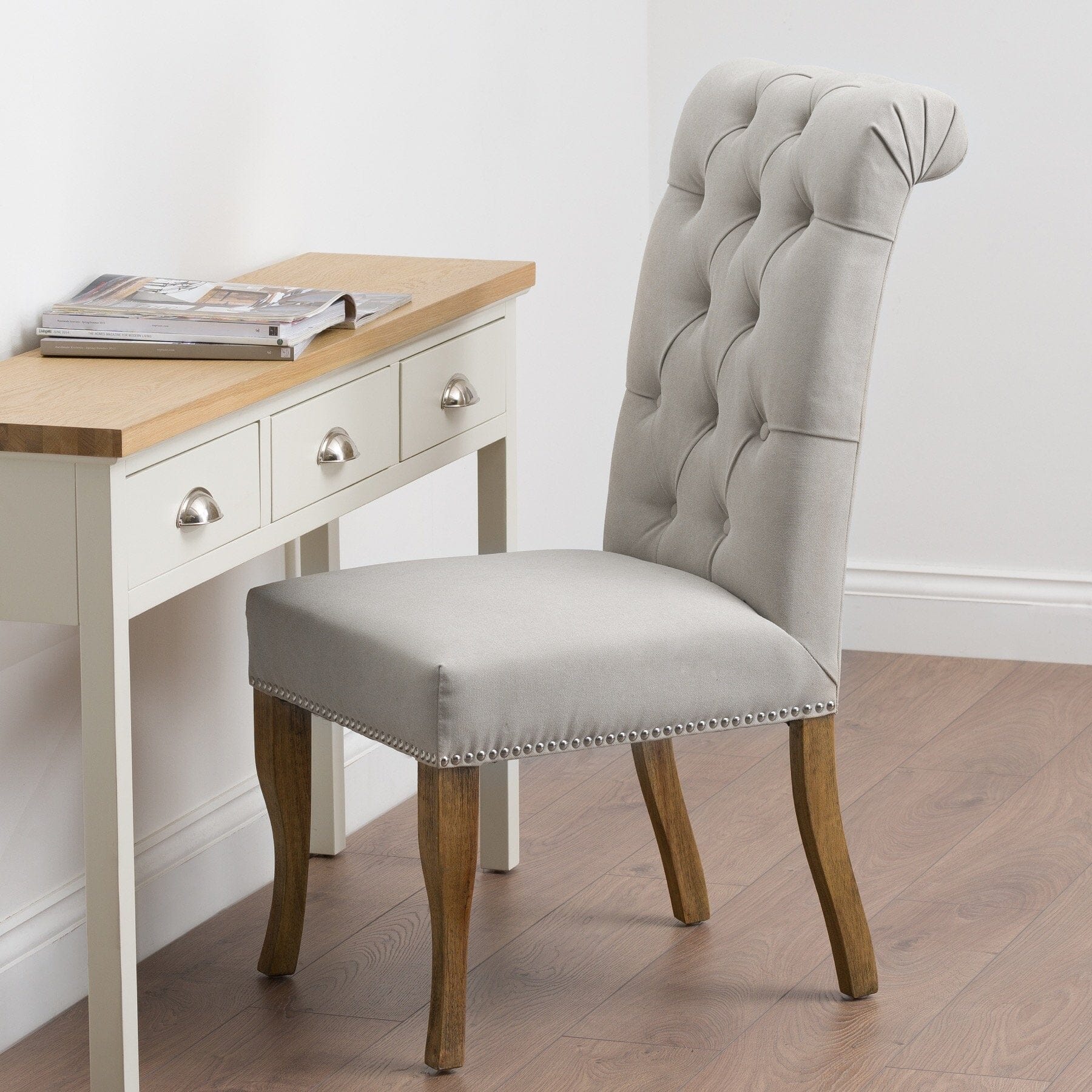 Roll Top Dining Chair With Ring Pull Hill Interiors 