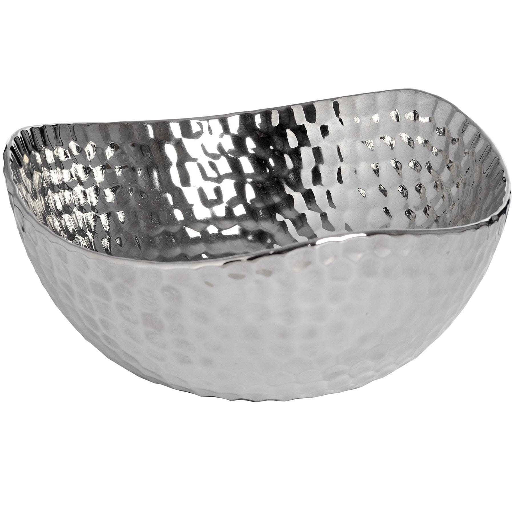 Silver Ceramic Dimple Effect Display Bowl Hill Interiors 