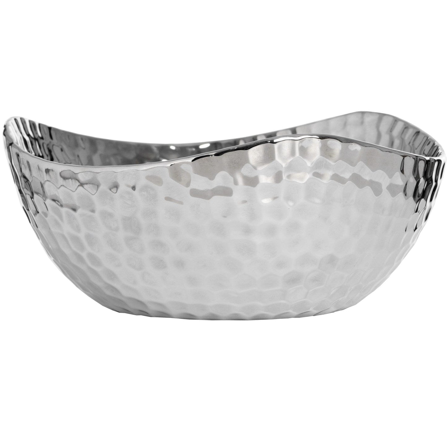 Silver Ceramic Dimple Effect Display Bowl Hill Interiors 