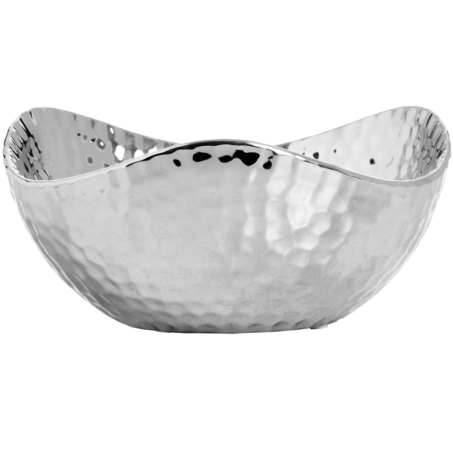 Silver Ceramic Dimple Effect Display Bowl - Small Hill Interiors 