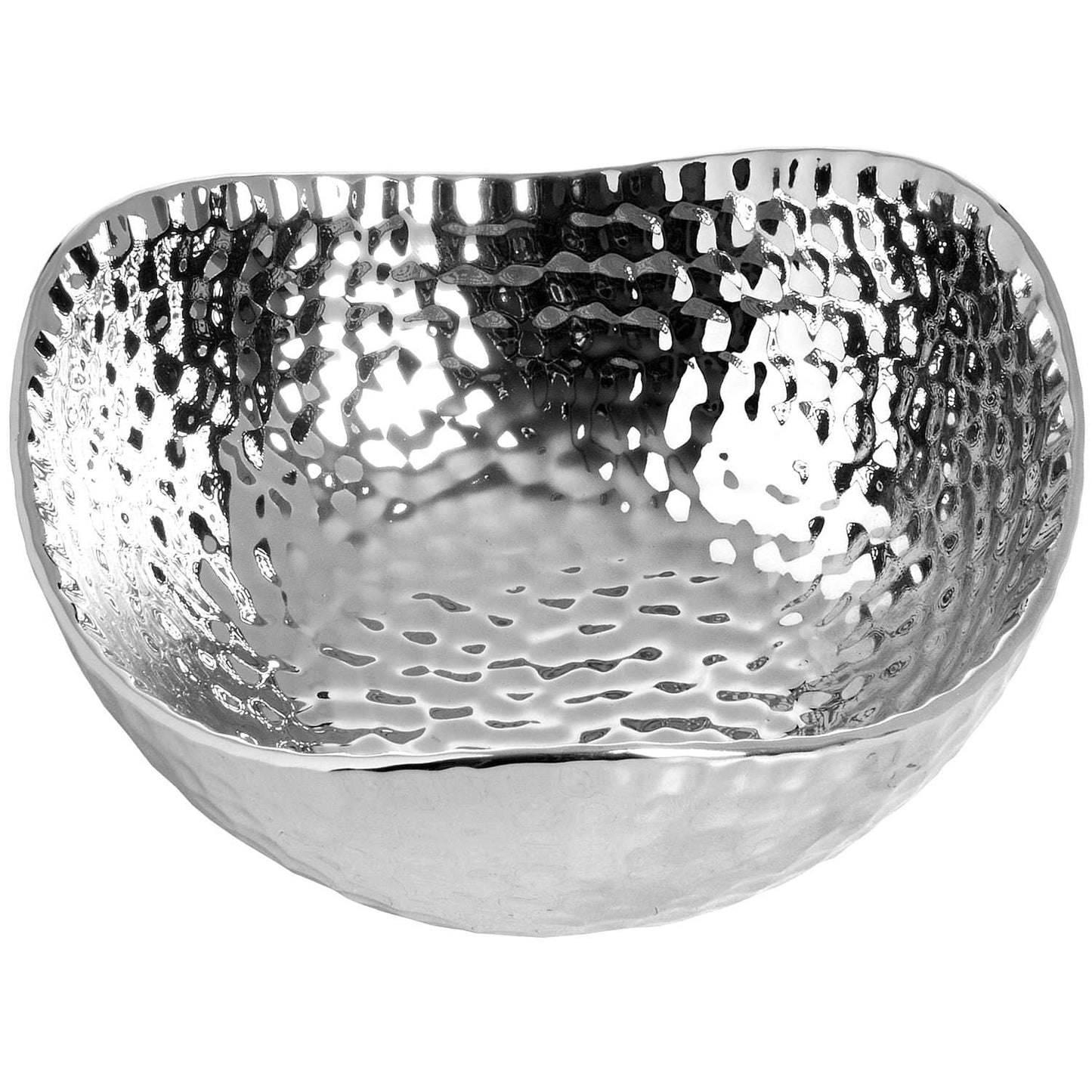 Silver Ceramic Dimple Effect Display Bowl - Small Hill Interiors 