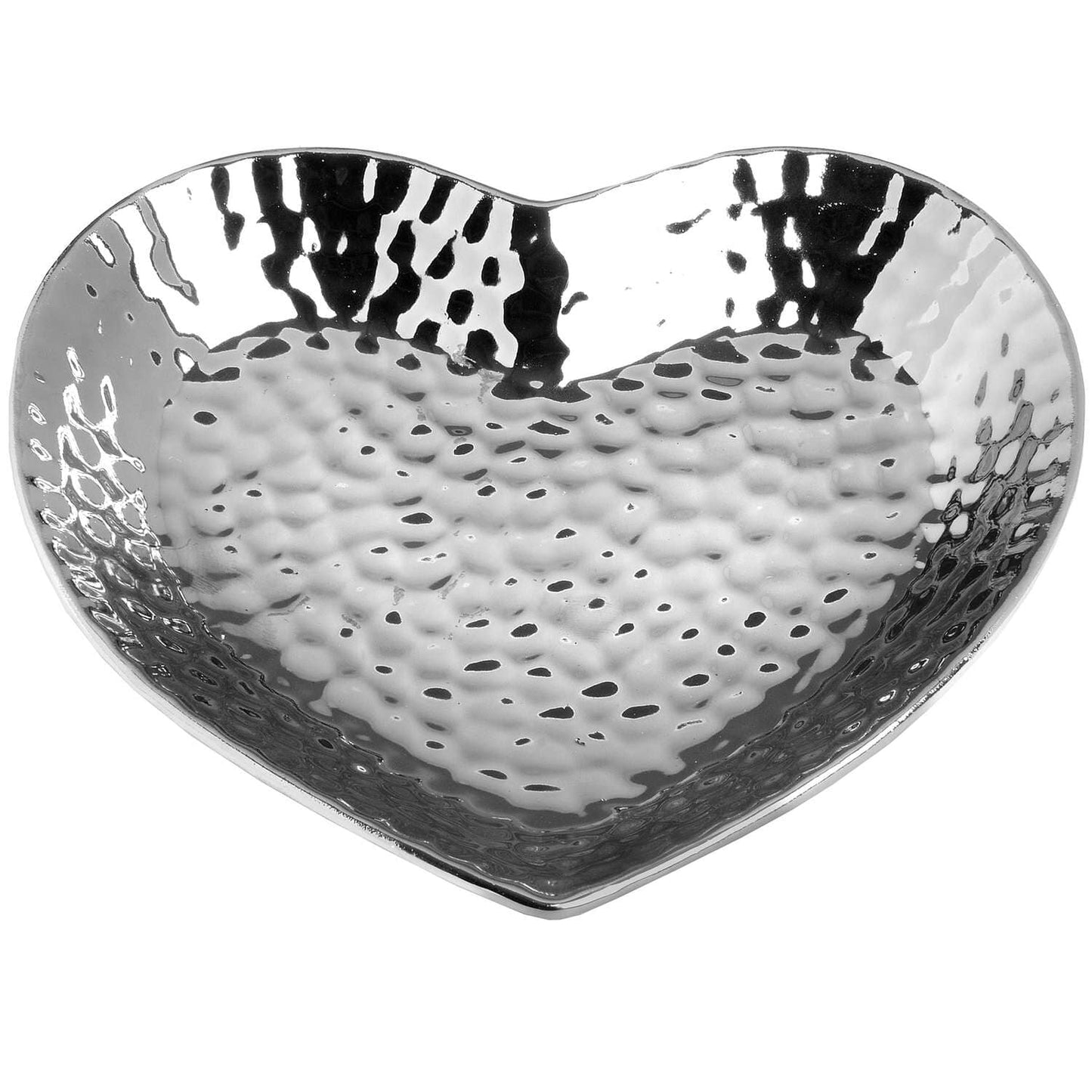 Silver Ceramic Dimple Effect Small Heart Hill Interiors 