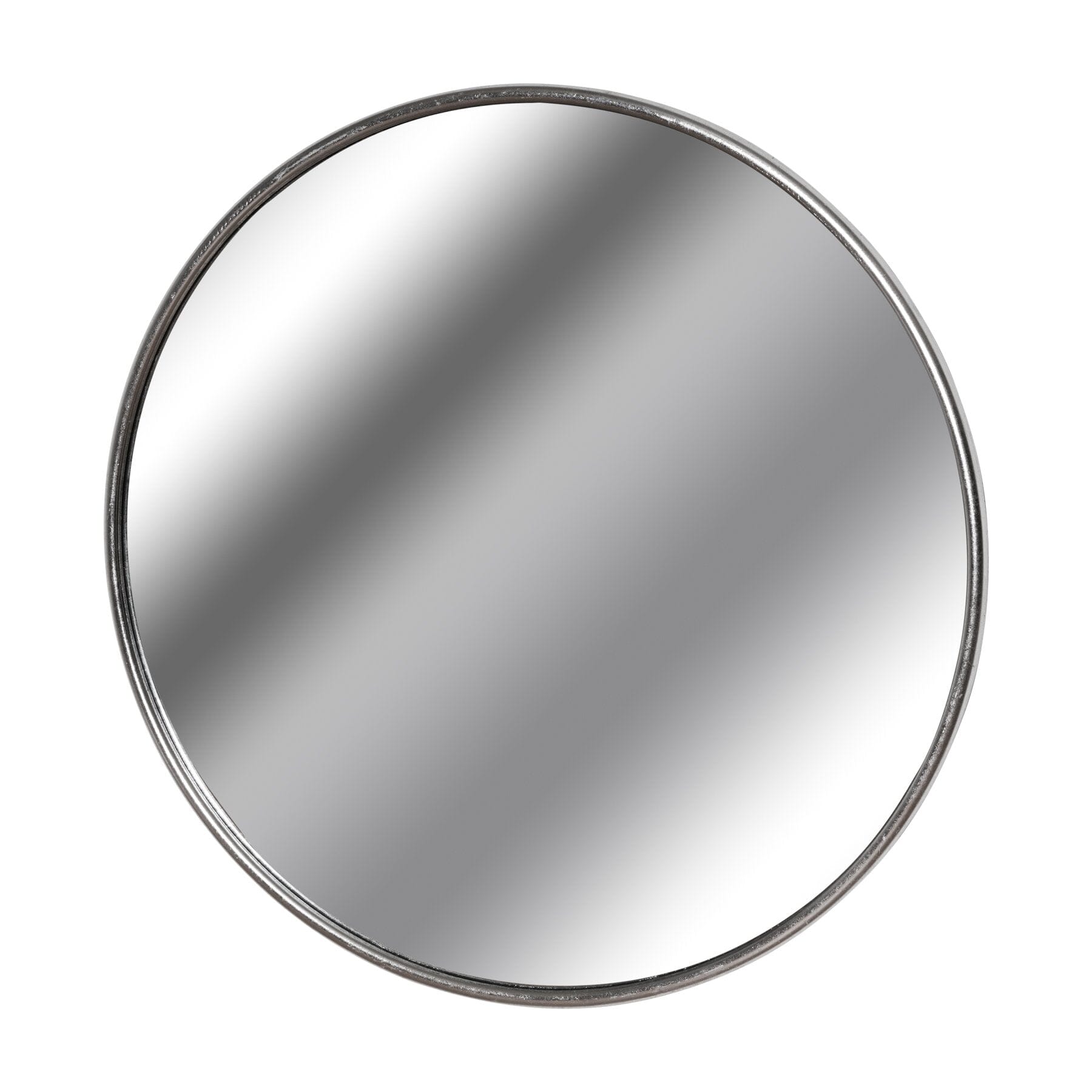 Silver Foil Large Circular Metal Wall Mirror Hill Interiors 