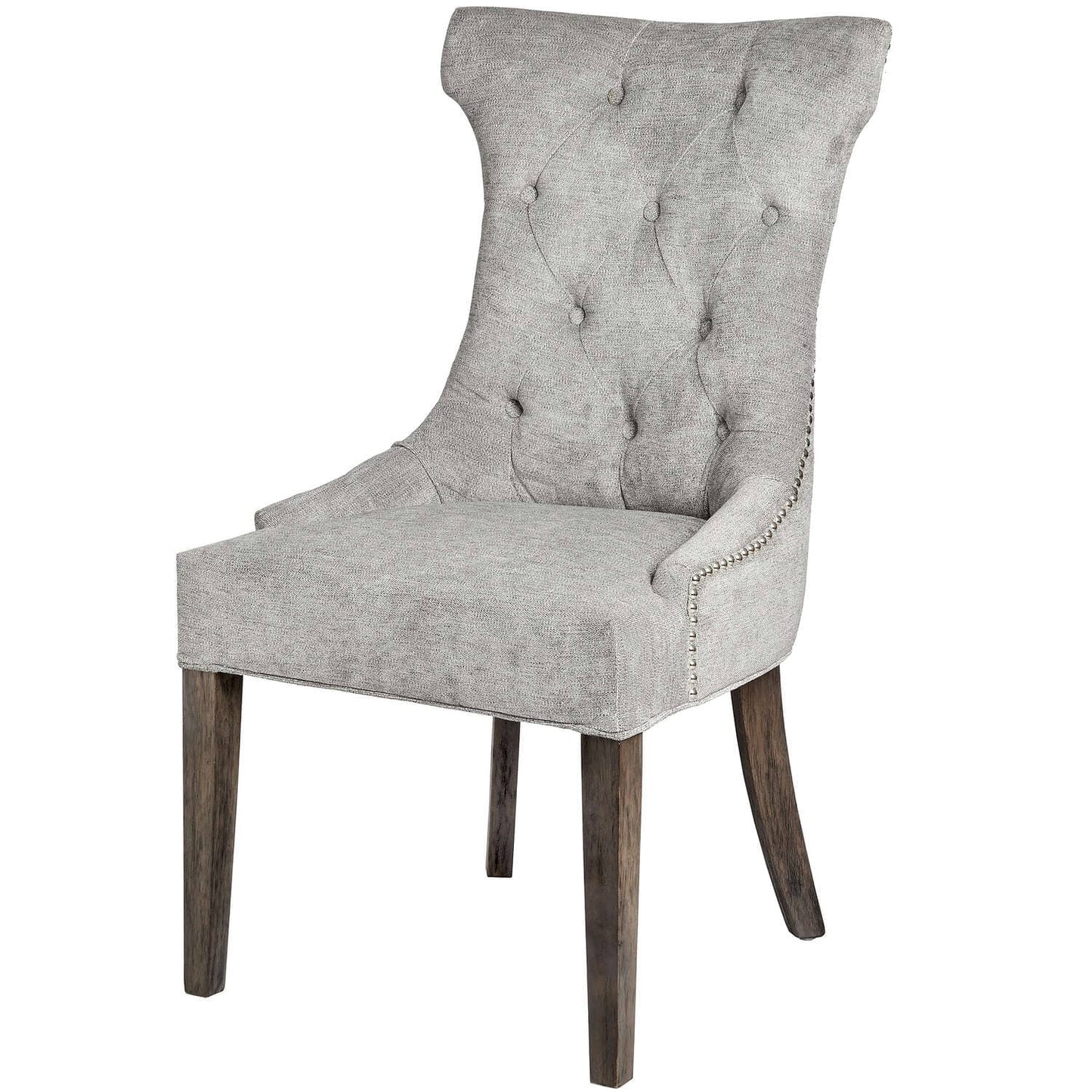 Silver High Wing Ring Backed Dining Chair Hill Interiors 