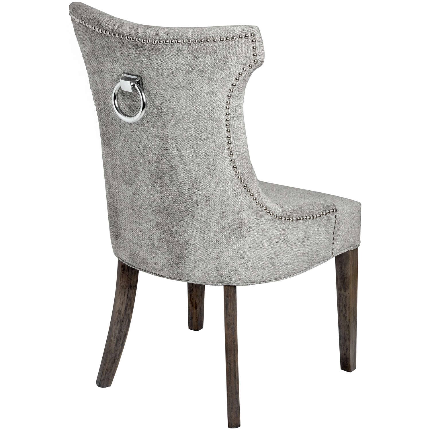 Silver High Wing Ring Backed Dining Chair Hill Interiors 