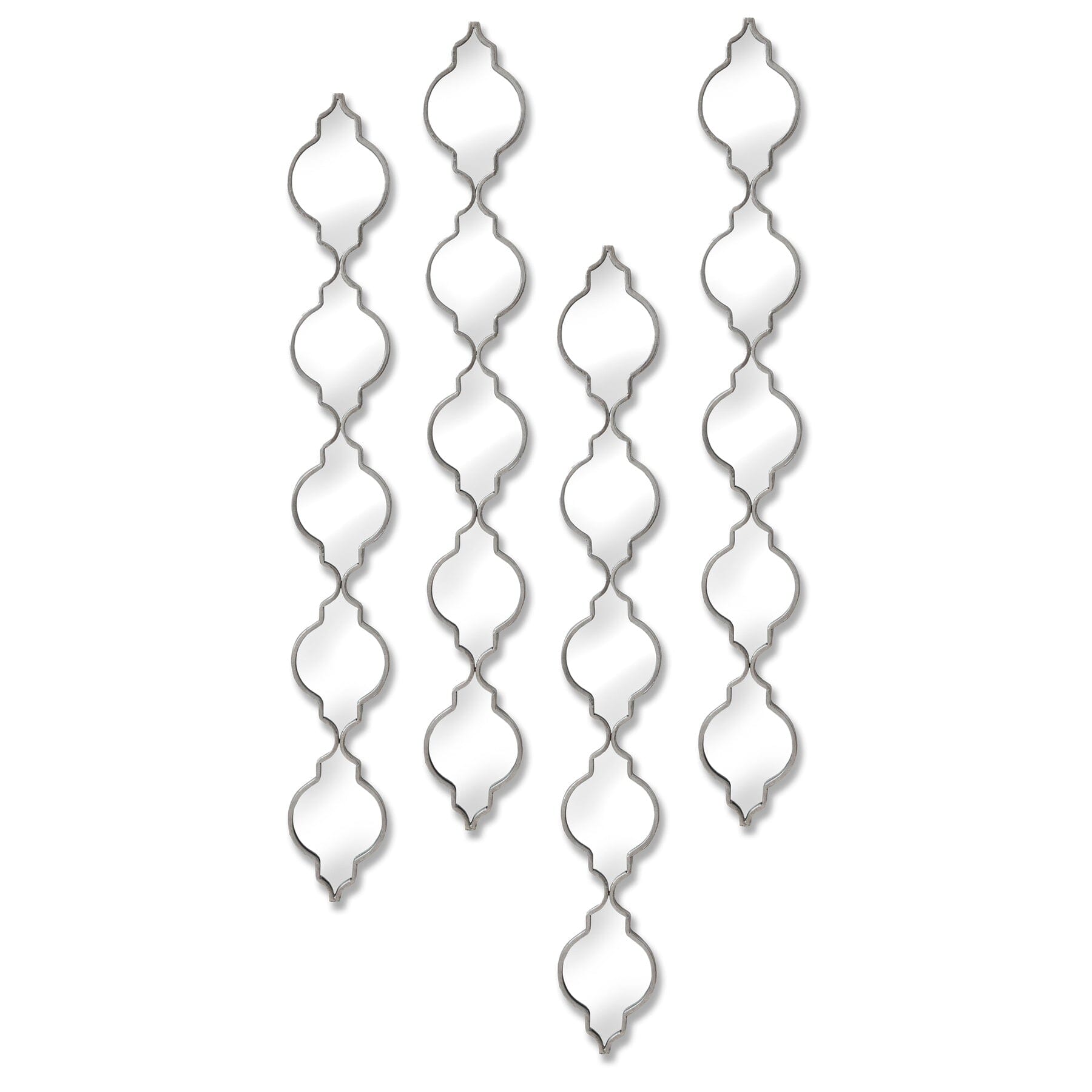 Silver Quarterfoil Decorative Hanging Mirror Hill Interiors 