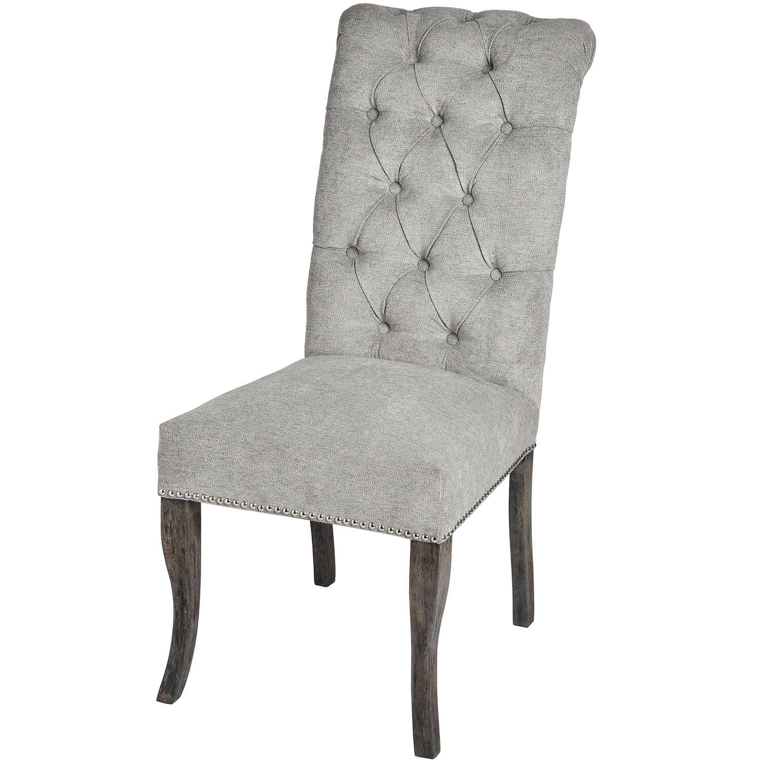 Silver Roll Top Dining Chair With Ring Pull Hill Interiors 