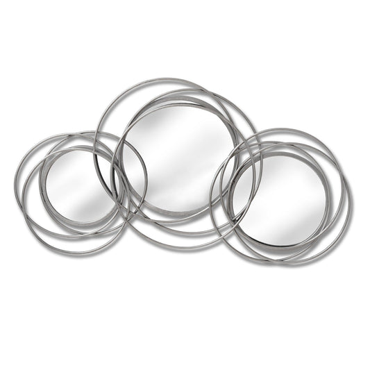 Silver Trio Multi Circled Wall Art Mirror Hill Interiors 