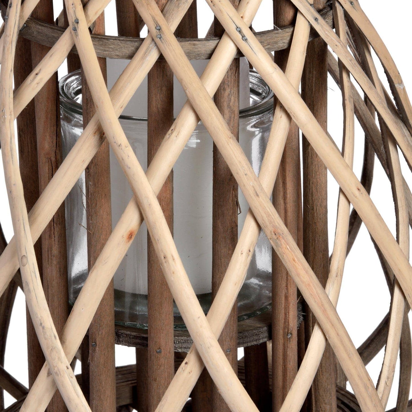 Small Wicker Bulbous Lantern Hill Interiors 