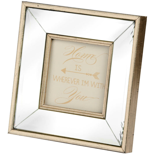 Square Mirror Bordered Photo Frame 4x4 Hill Interiors 