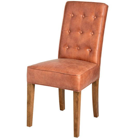 Tan Faux Leather Dining Chair Hill Interiors 