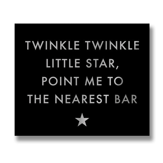 Twinkle Twinkle Silver Foil Plaque Hill Interiors 