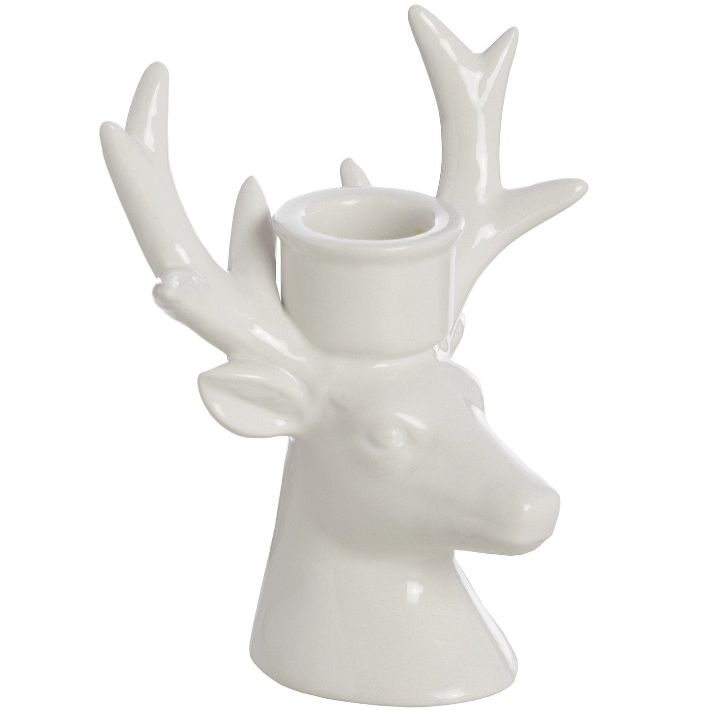 White Deer Candle Holders Hill Interiors 