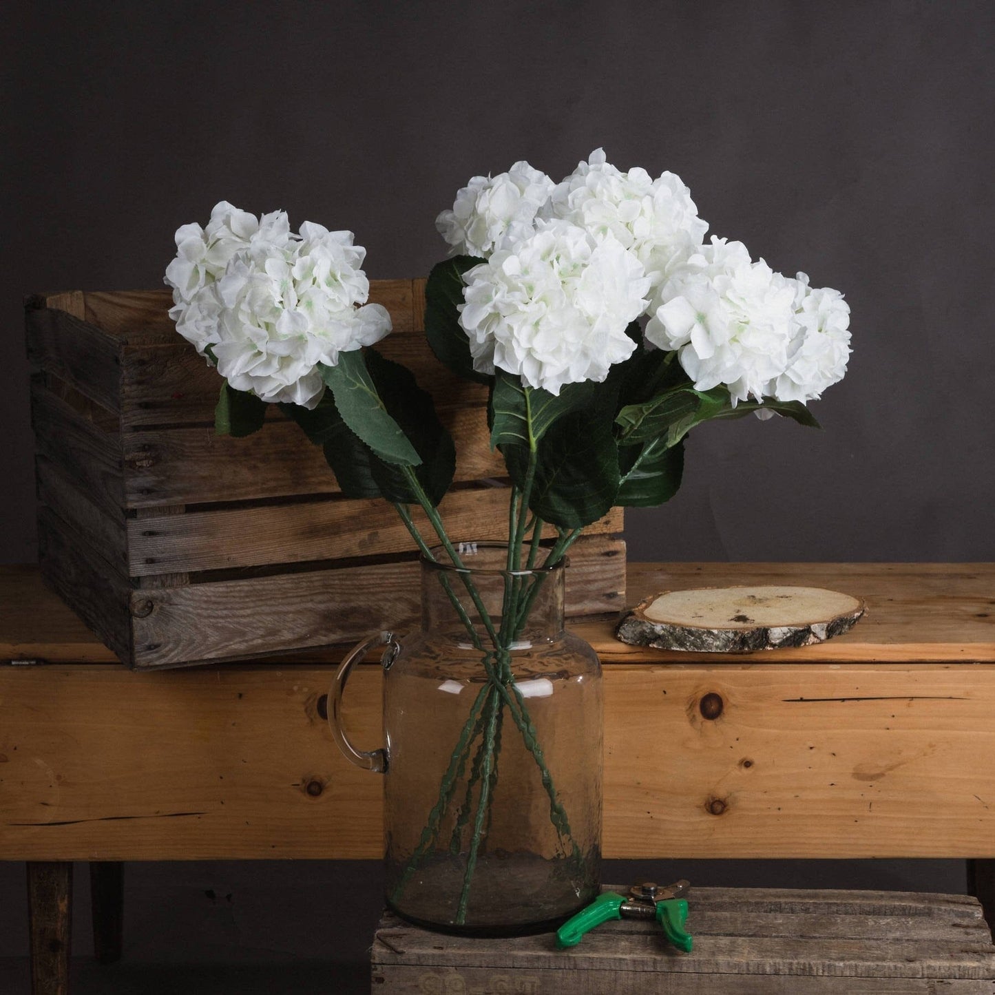 White Small Head Hydrangea Hill Interiors 