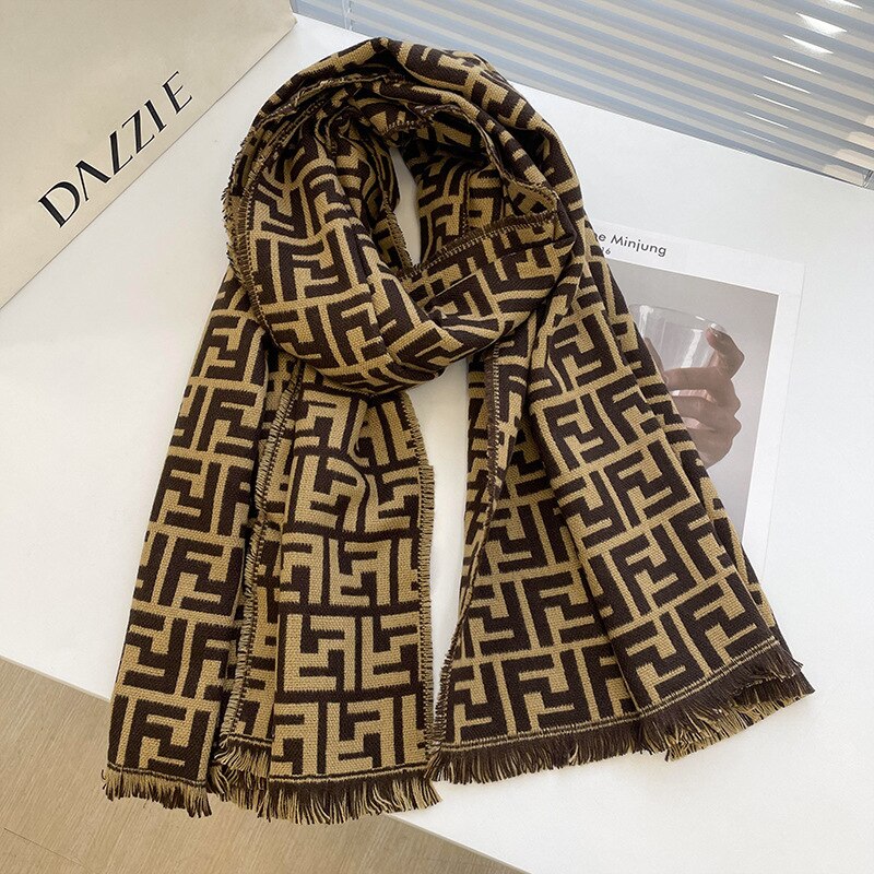 women autumn winter leisure versatile double face imitation cashmere Scarf+ hat combination set Maternity Christmas gift